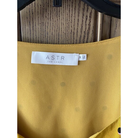 Astr The Label Drew Polka Dot Crop Top Yellow Women’s Medium(Revolve) - Picture 3 of 6